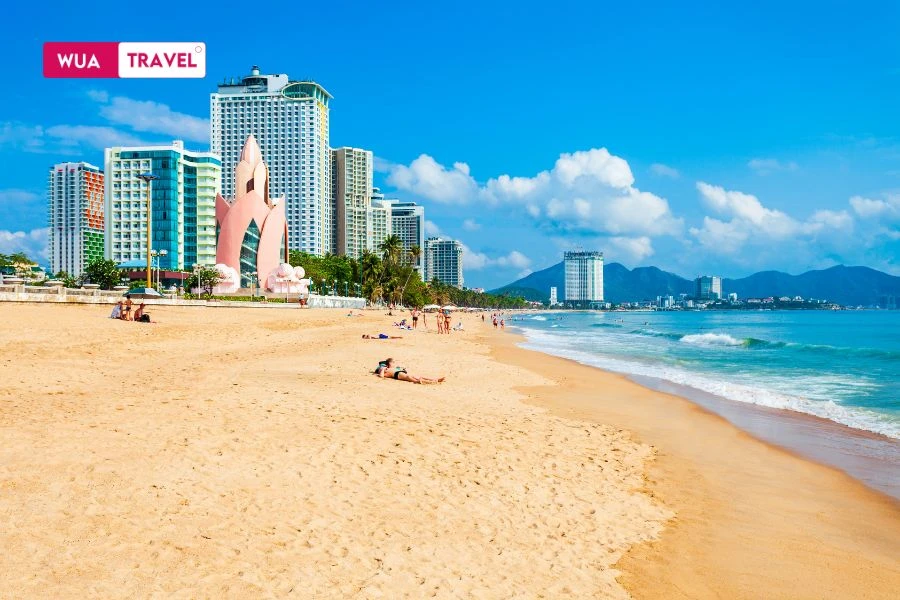 Azure Nha Trang Beach - tropical paradise by white sandy shores. 