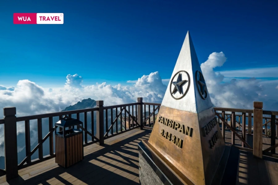 Drifting clouds embrace Mount Fansipan – where earth meets sky