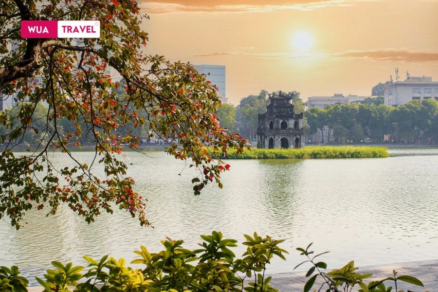 Hoan Kiem Lake - green heart of thousand-year-old Hanoi.