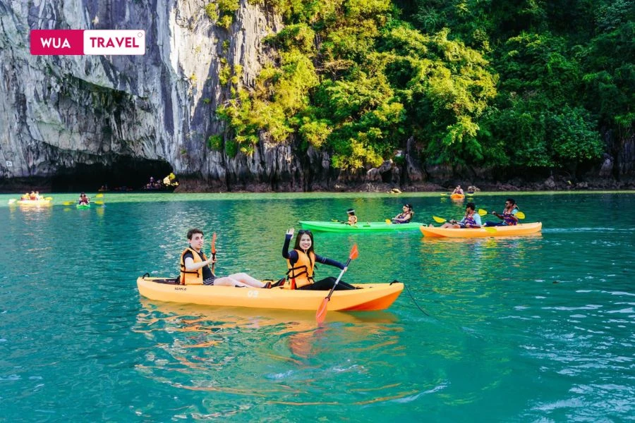 Kayaking in Ha Long Bay - exploring world natural heritage