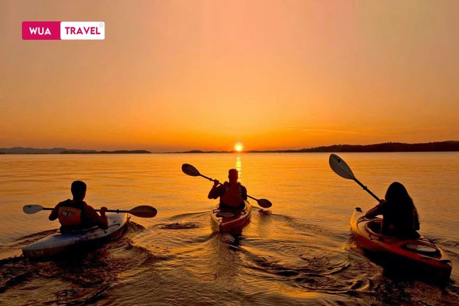 Kayaking in Phu Quoc - exploring island beauty from a unique perspective.