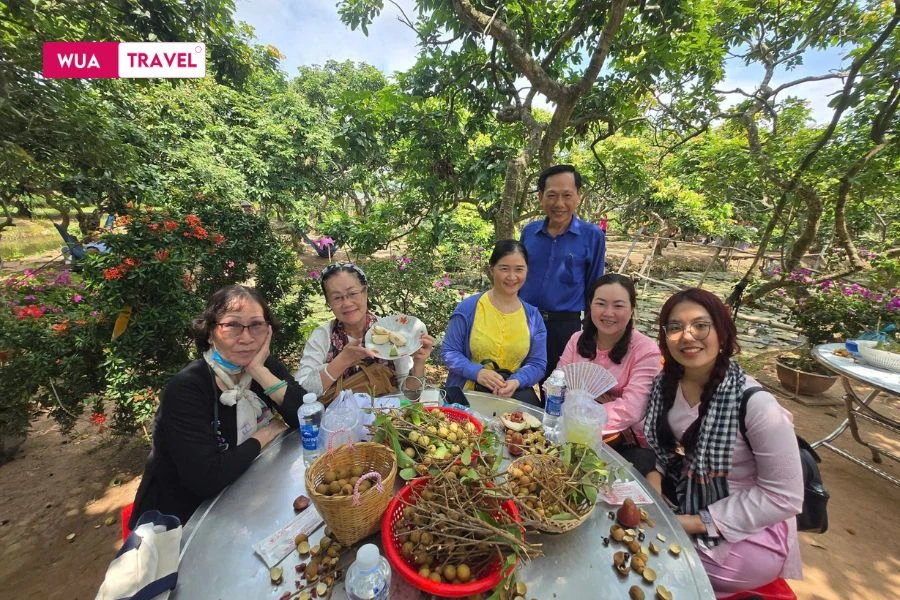 Mekong Delta fruit garden - paradise of fresh fruits by rivers and waterways.