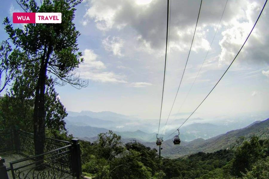 Ba Na Hills cable car – soaring through clouds into a mountaintop fantasy.
