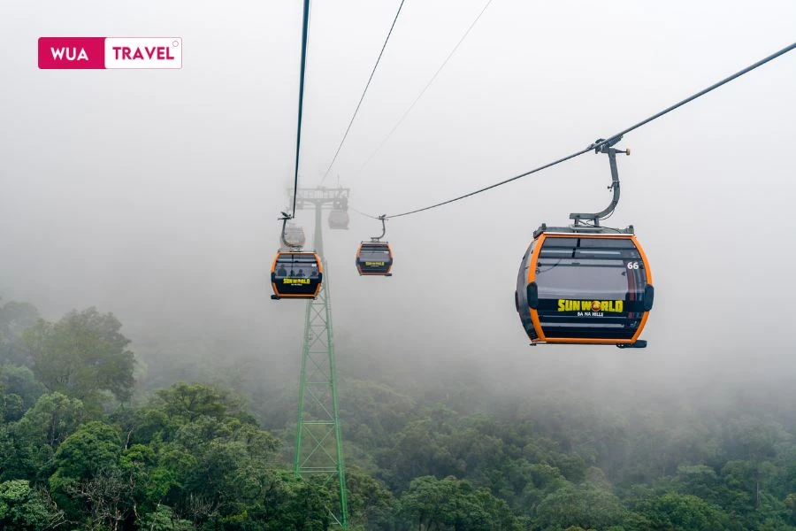 Taking the cable car to Ba Na Hill – a journey through the clouds of Da Nang.