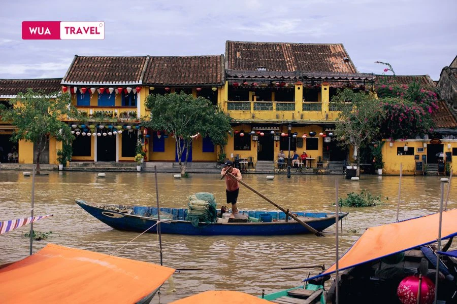Hoi An on a rainy day – the serene and romantic charm of the ancient town.