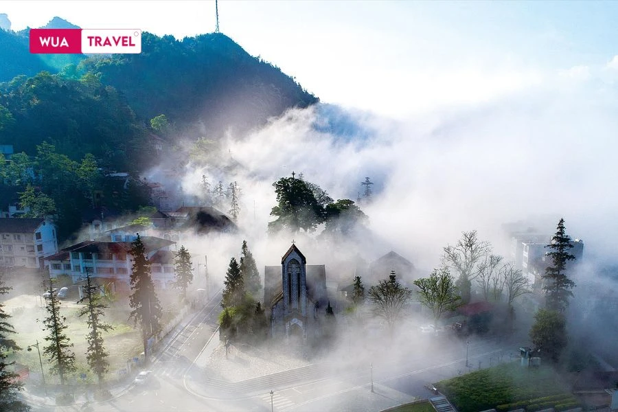 Sapa in the mist – a mystical charm nestled in the Northwest mountains.