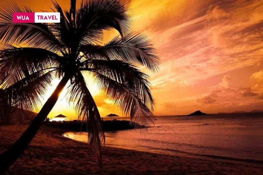 Sunset at Bai Sao – a serene moment on Phu Quoc's stunning beach.