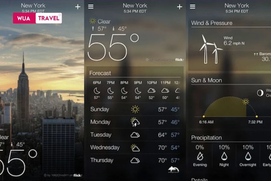 Yahoo Weather – accurate forecasts with a user-friendly interface.